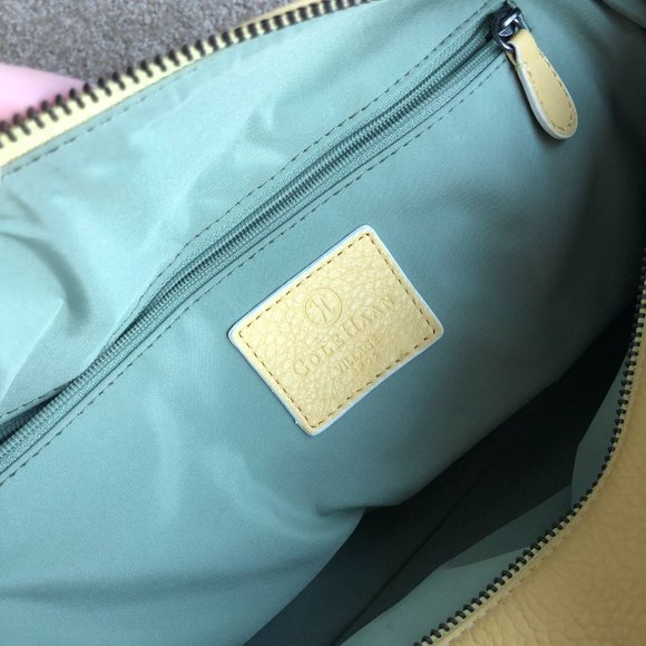 Cole Haan Village Satchel, Yellow Pebble Leather - Picture 15 of 16